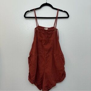 Billabong Shortall Romper Rust Red Size S‎